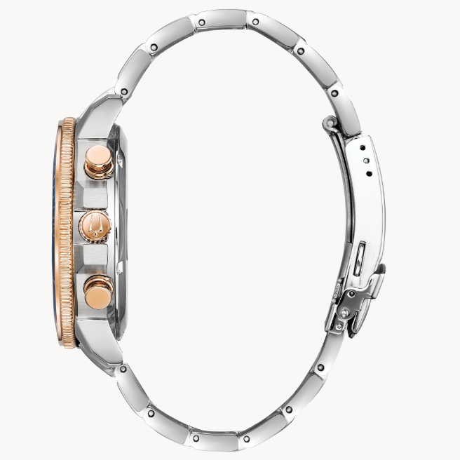 Marine Star Collection New six-hand chronograph movement with 200-meter water resistance.