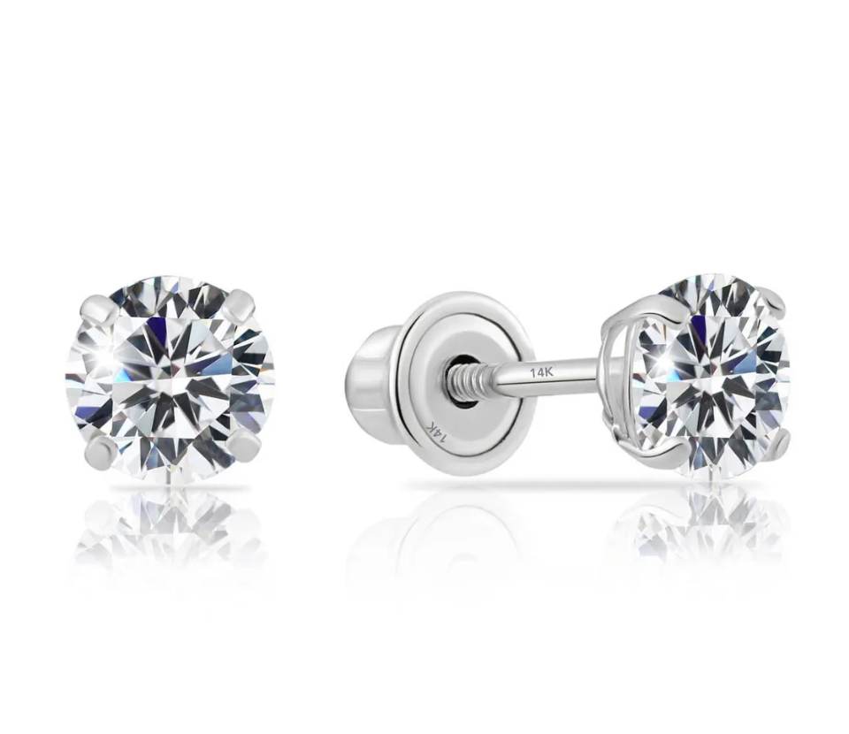 Round Stud Earrings in 14 Karat Gold - Solomon Jewelers