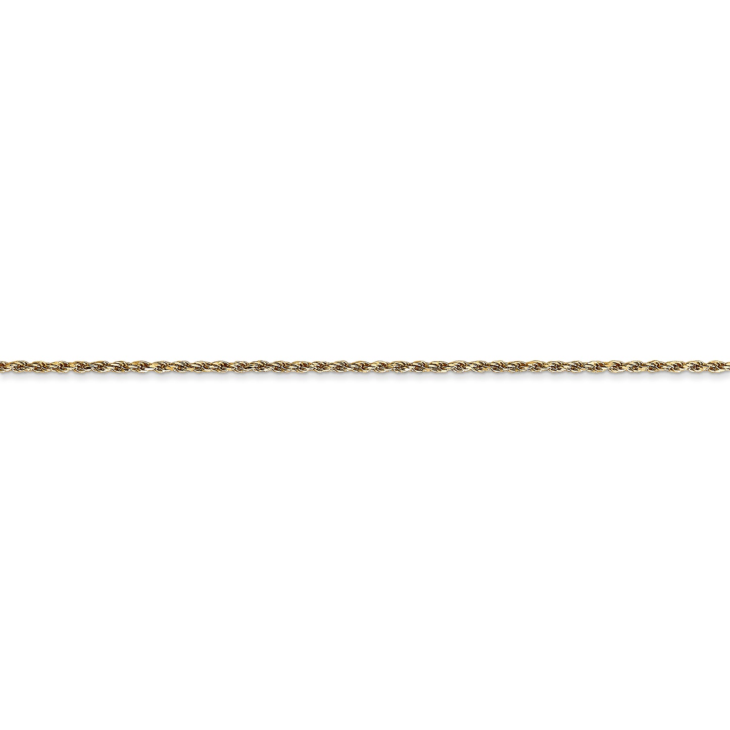 14k 1.15mm D/C Machine-made Rope Chain - Solomon Jewelers