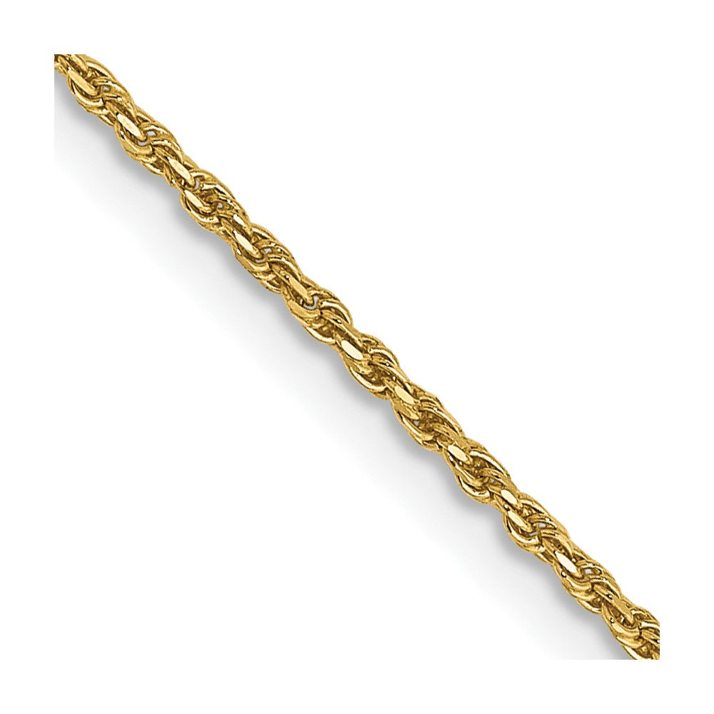 14k 1.15mm D/C Machine-made Rope Chain - Solomon Jewelers