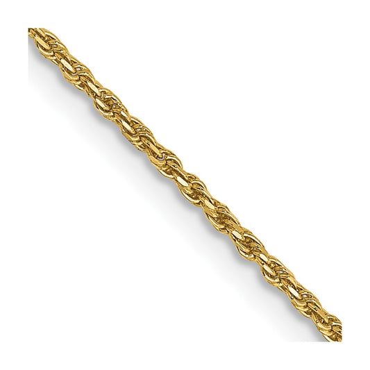 14k 1.15mm D/C Machine-made Rope Chain - Solomon Jewelers