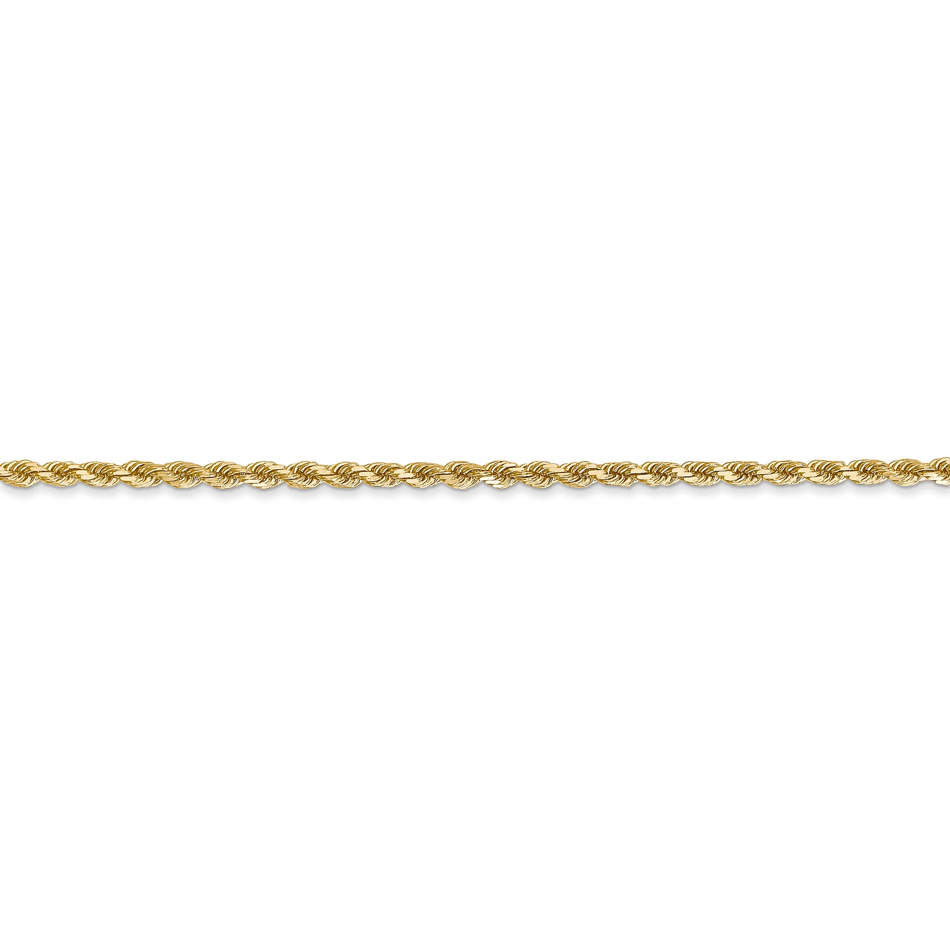 14k 2mm D/C Rope with Lobster Clasp Chain - Solomon Jewelers