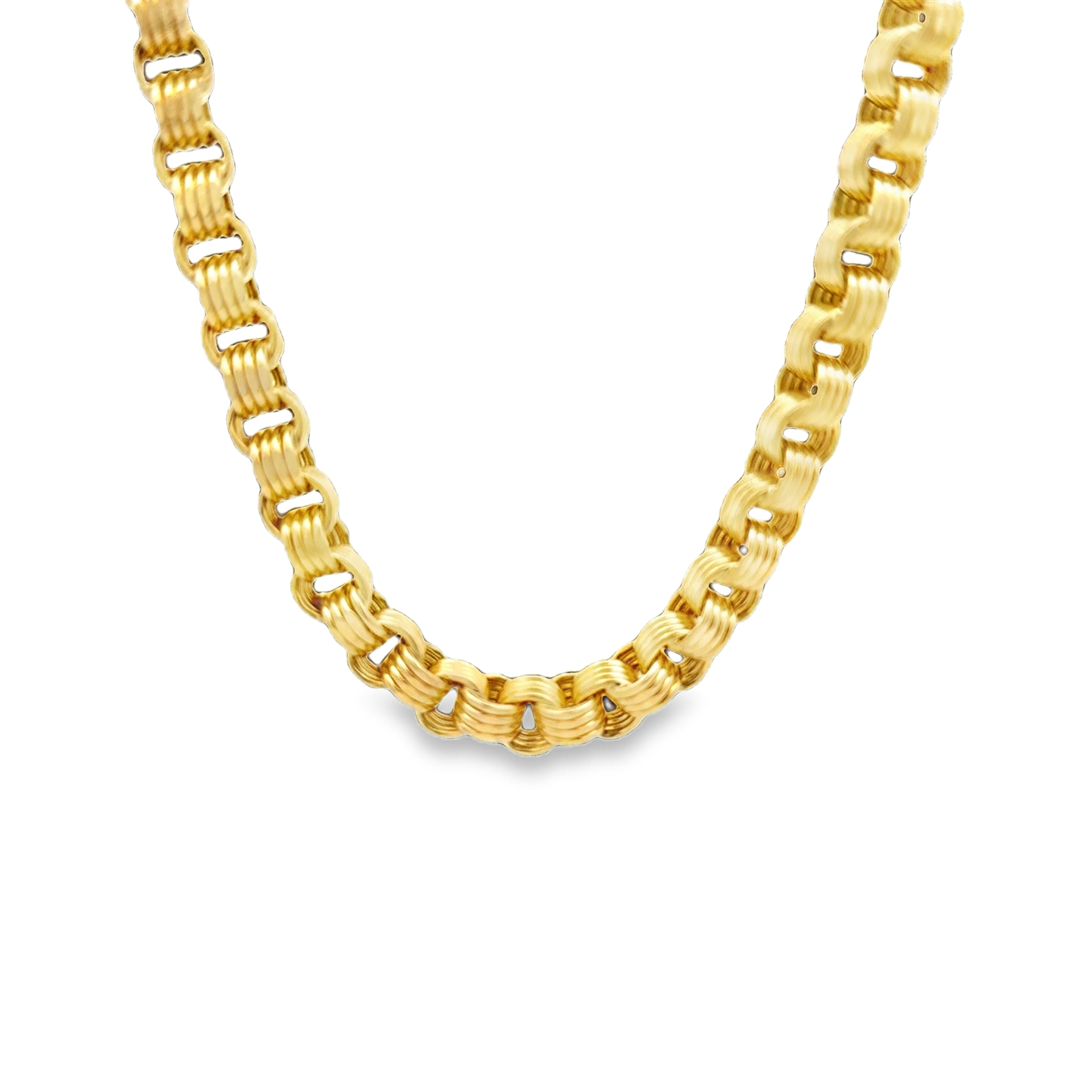 10K solid Alexander chain necklace in yellow gold by Solomon Jeweler
