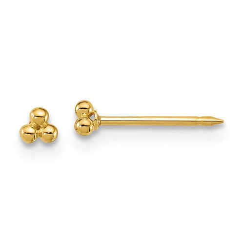 inverness-14k-polished-3mm-triple-ball-post-earrings-SolomonJeweler-Wichita-KS-CustomJewelry