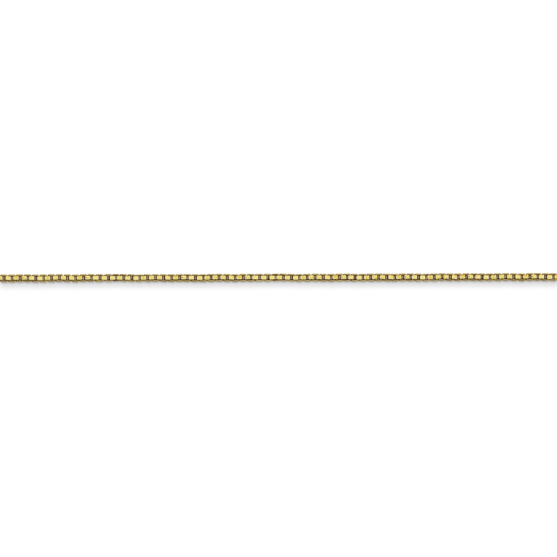 10k .90mm Box Chain - Solomon Jewelers