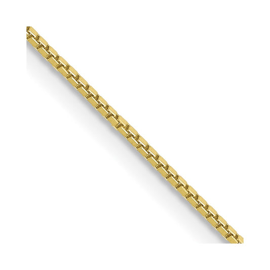 10k .90mm Box Chain - Solomon Jewelers
