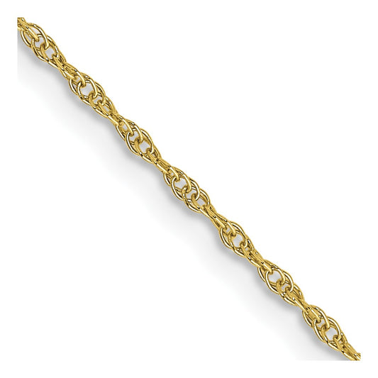 10k .95mm Carded Cable Rope Chain - Solomon Jewelers