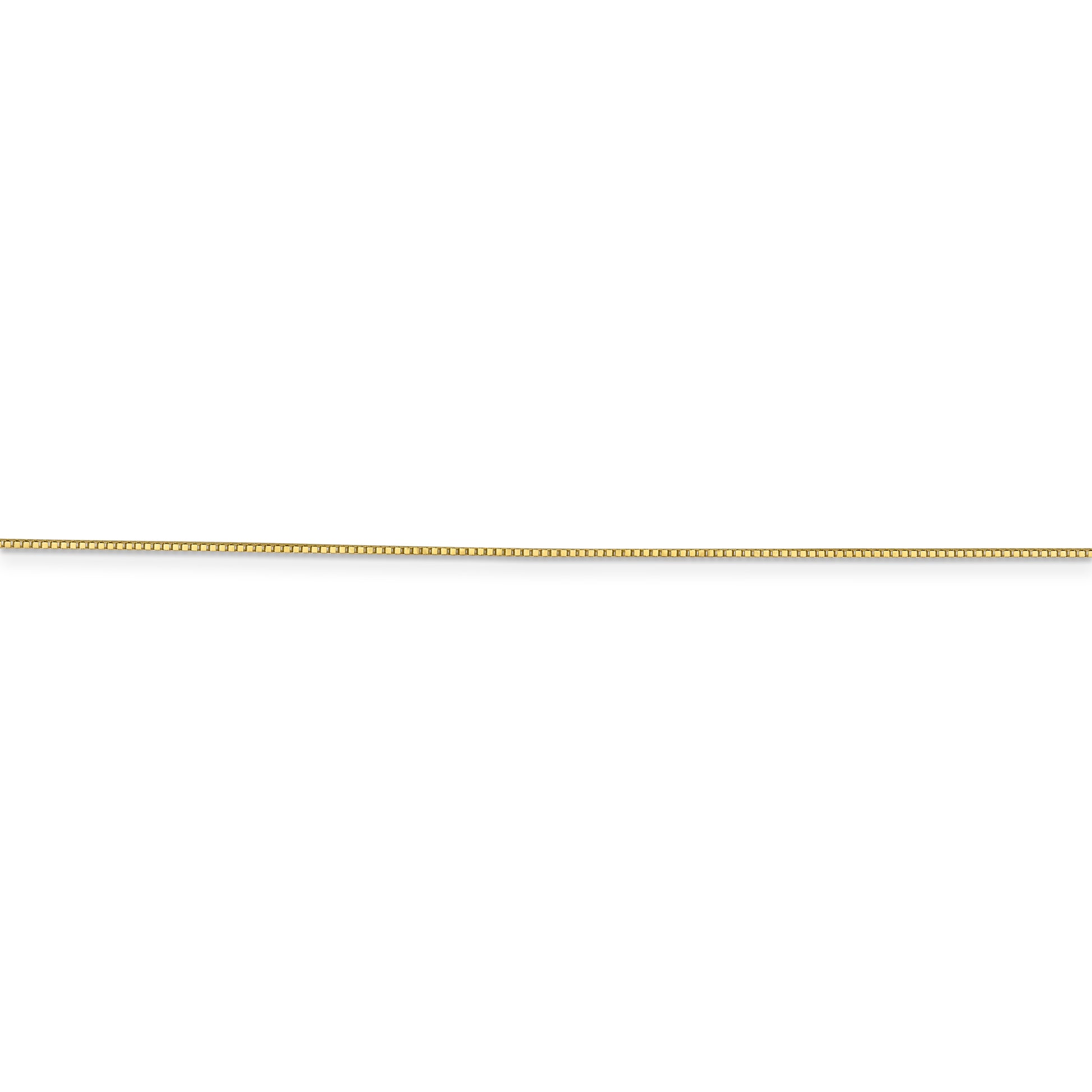 10k .7mm Box Chain - Solomon Jewelers
