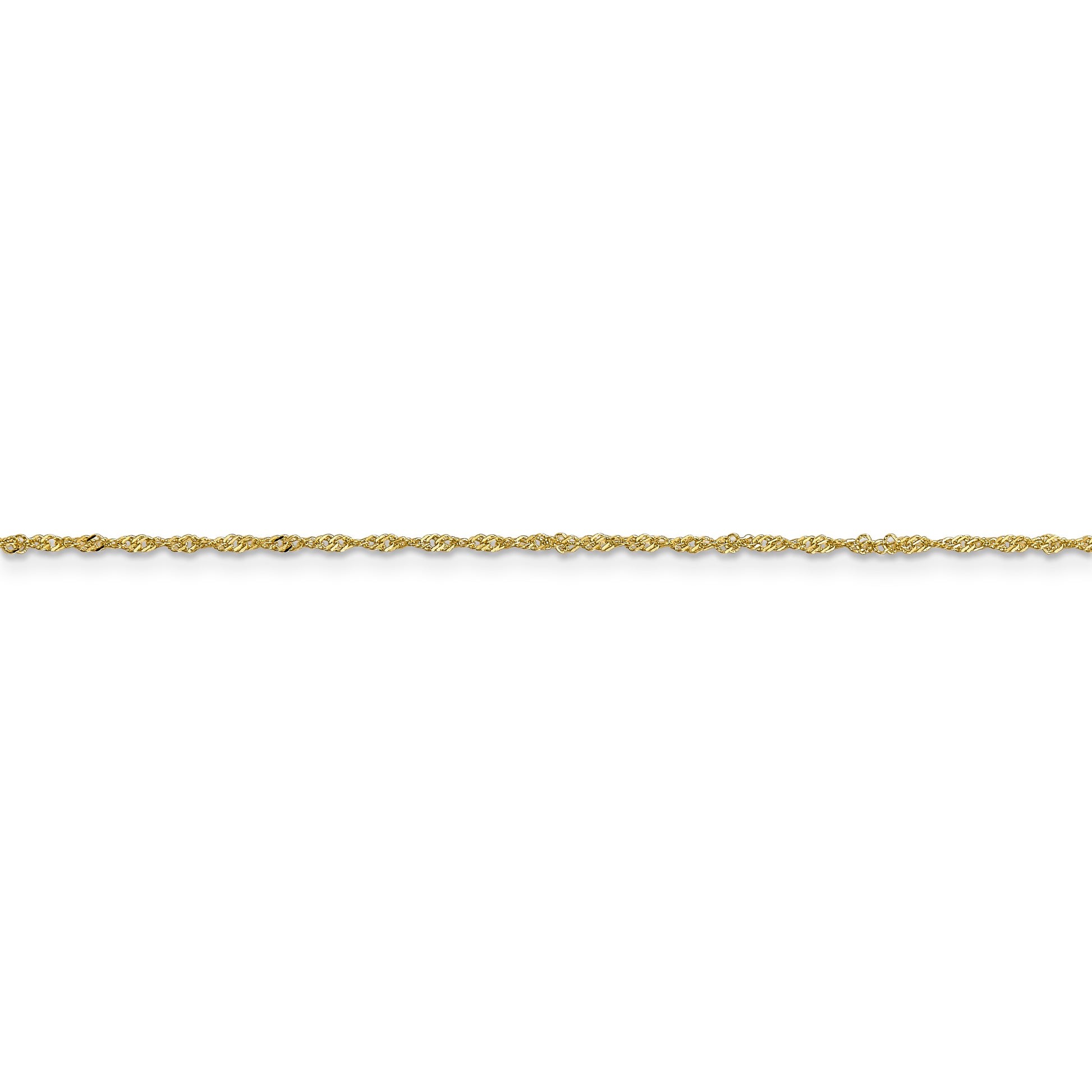 10k 1.1mm Singapore Chain - Solomon Jewelers