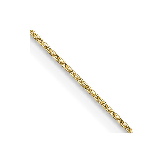 10k .6mm D/C Round Open Link Cable Chain - Solomon Jewelers