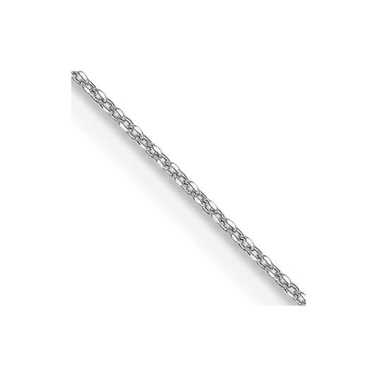 10k WG .6mm D/C Round Open Link Cable Chain - Solomon Jewelers