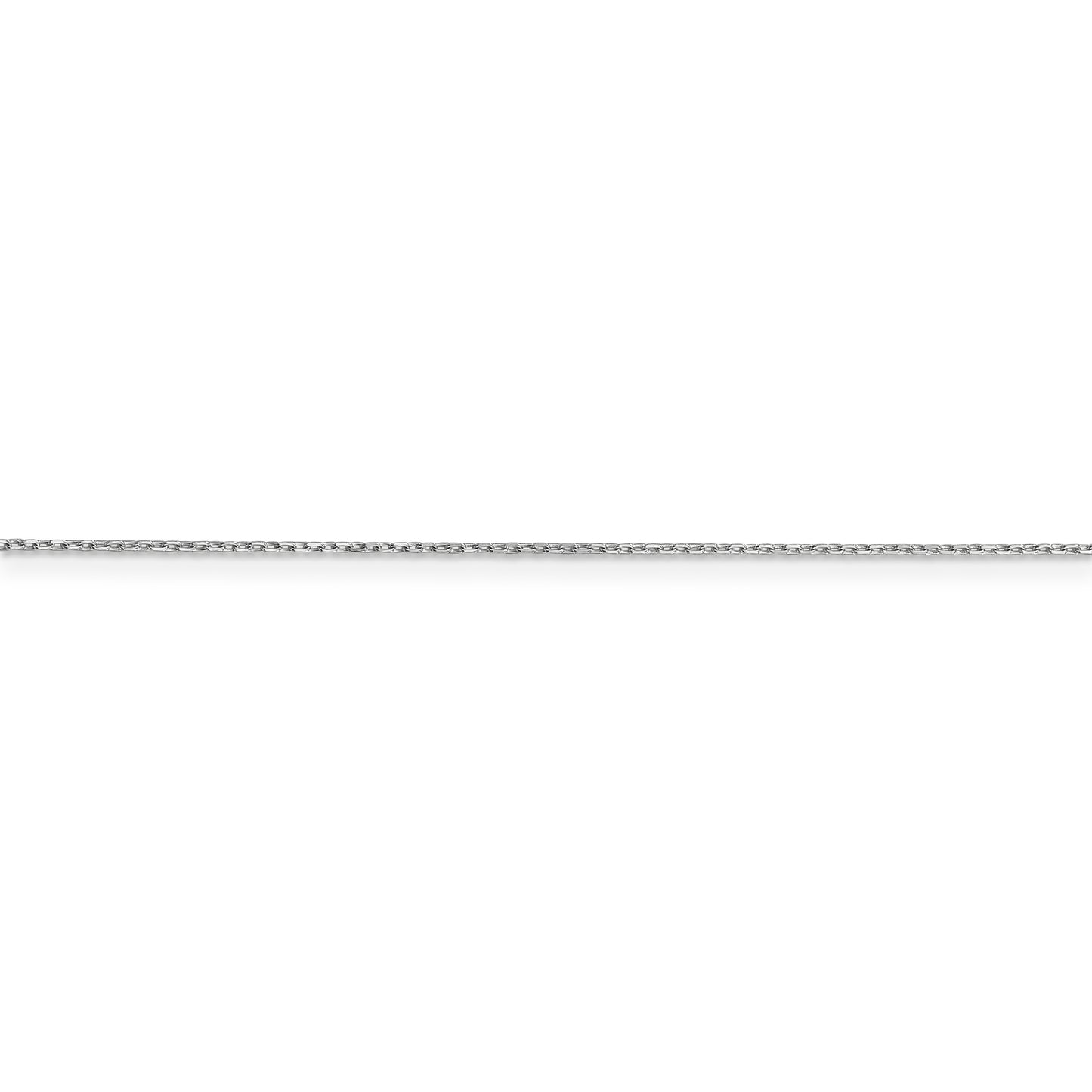 10k WG .8mm D/C Cable with Spring Ring Clasp Chain - Solomon Jewelers