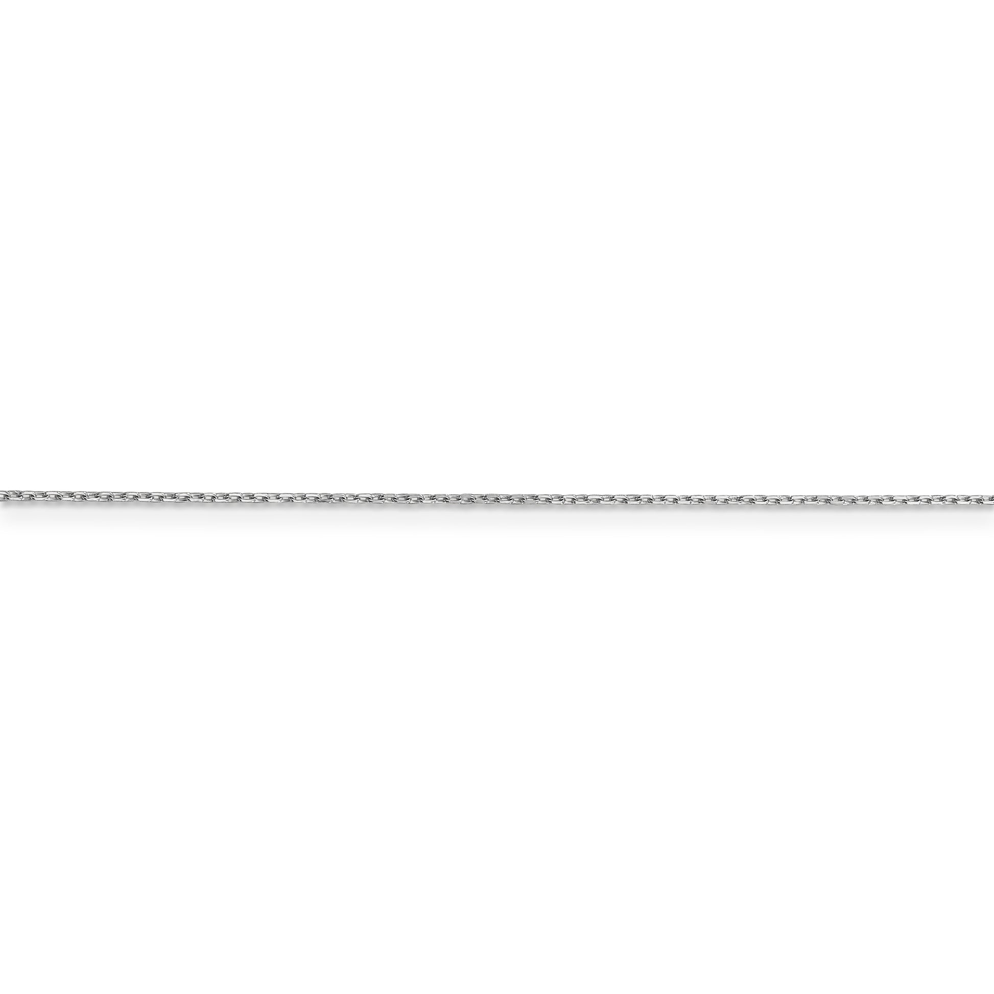 10k WG .8mm D/C Cable with Spring Ring Clasp Chain - Solomon Jewelers