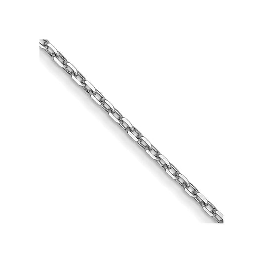 10k WG .8mm D/C Cable with Spring Ring Clasp Chain - Solomon Jewelers
