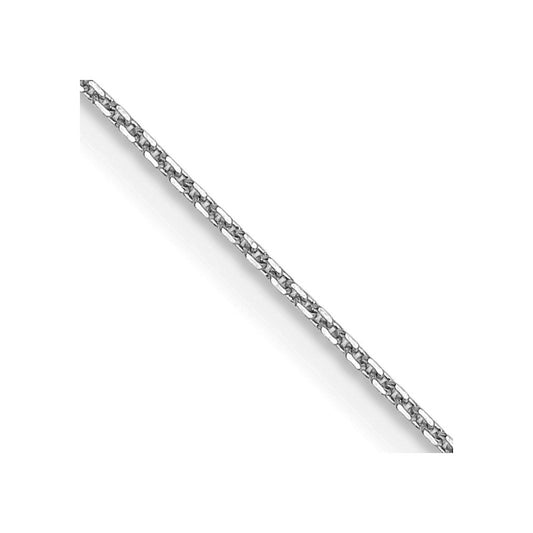 10k WG .8mm D/C Round Open Link Cable Chain - Solomon Jewelers