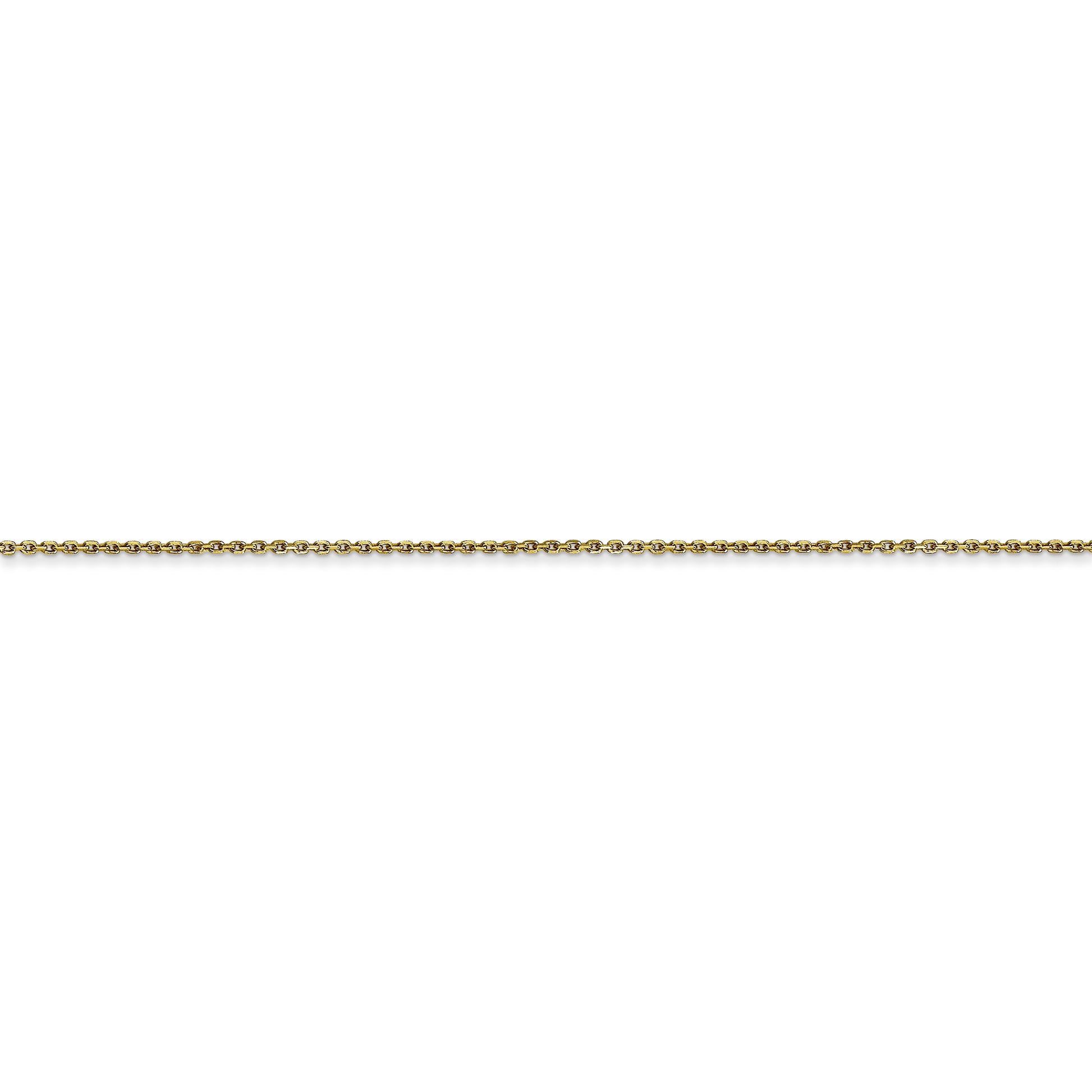 10k .8mm D/C Round Open Link Cable Chain - Solomon Jewelers