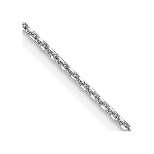 10k WG .9mm D/C Round Open Link Cable Chain - Solomon Jewelers