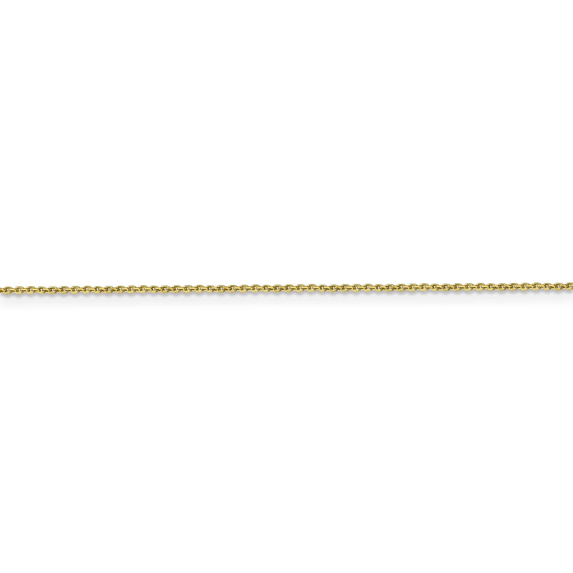 10k .9mm D/C Round Open Link Cable Chain - Solomon Jewelers