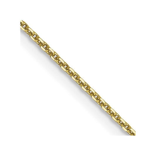10k .9mm D/C Round Open Link Cable Chain - Solomon Jewelers