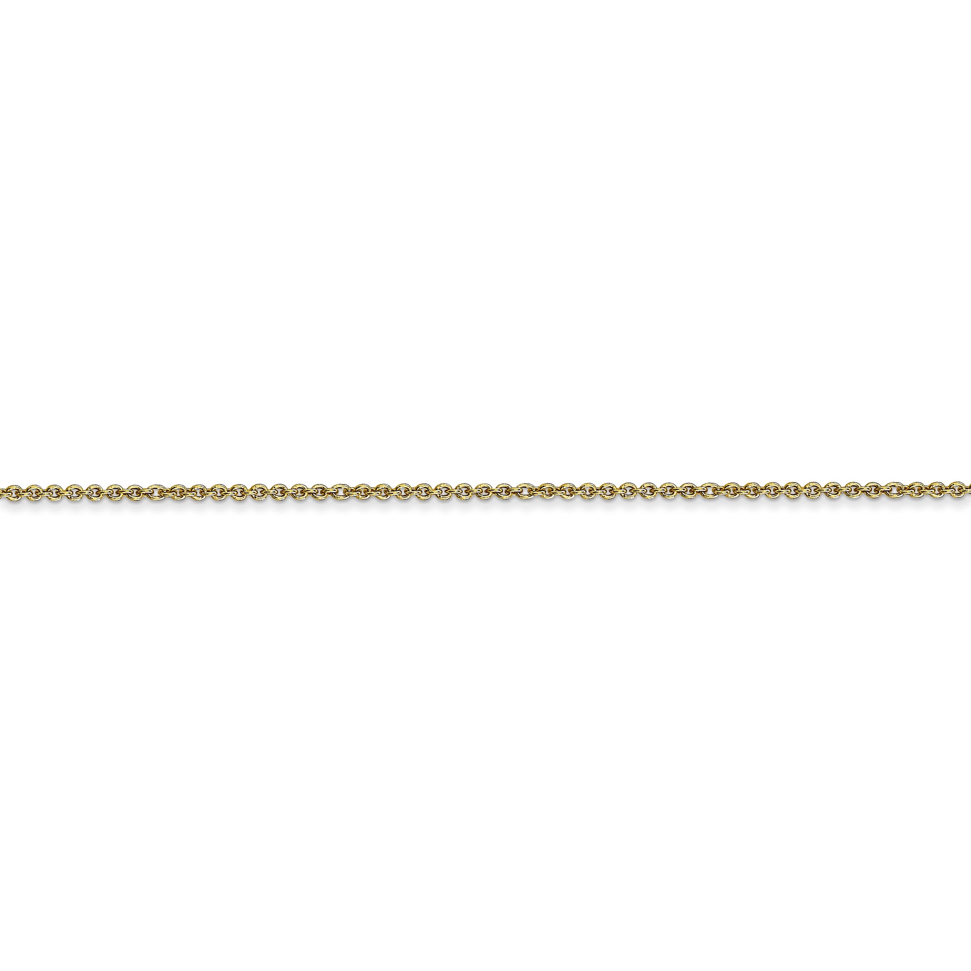 10k 1mm Round Open Link Cable Chain - Solomon Jewelers