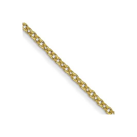 10k 1mm Round Open Link Cable Chain - Solomon Jewelers
