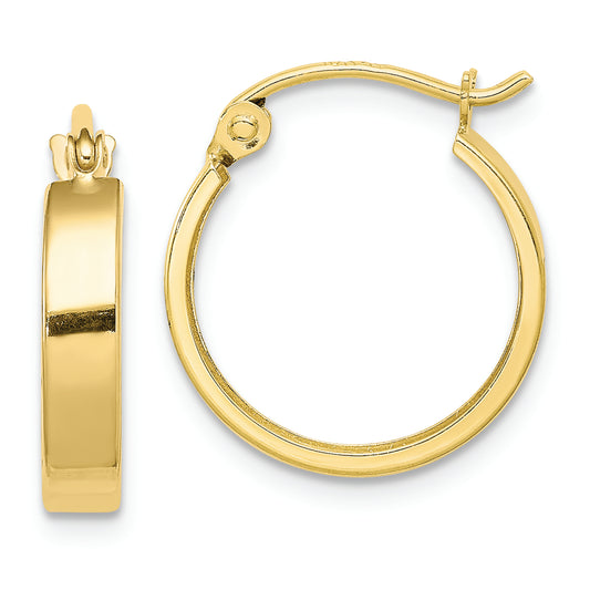 10K Square Tube Hoop Earrings - Solomon Jewelers