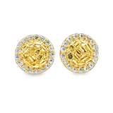 10 Karat Yellow Gold Round Nugget Earrings - Solomon Jewelers