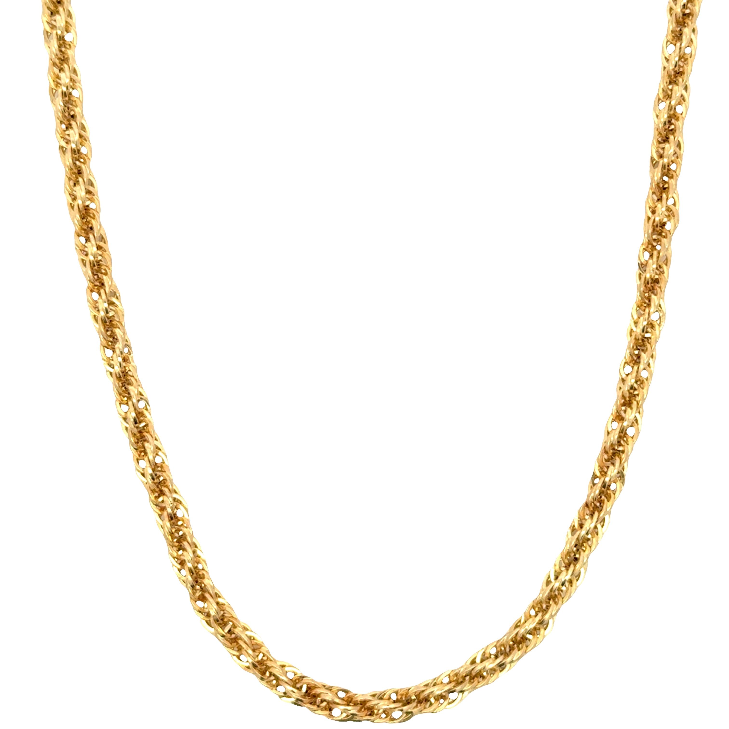 10k hollow wheat chain necklace available at Solomon Jeweler Kansas.