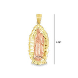 10K gold Virgin Mary religious pendant