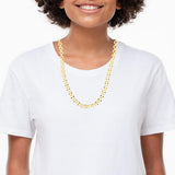 10K solid gold Rolex link chain necklace with high-polish finish by Solomon Jeweler