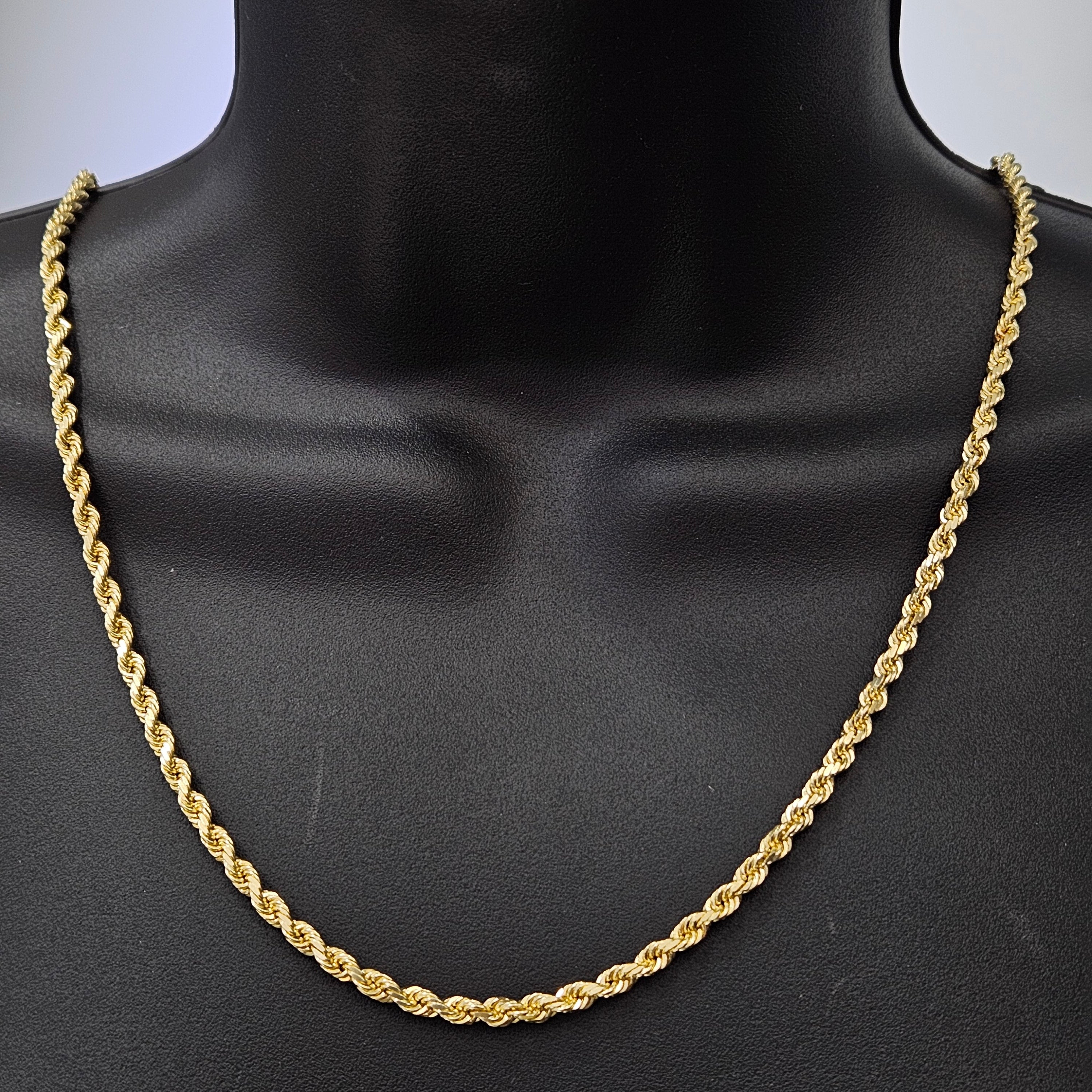 10K Yellow Gold 7mm Solid Rope Chain with Italian Finish – Solomon Jeweler