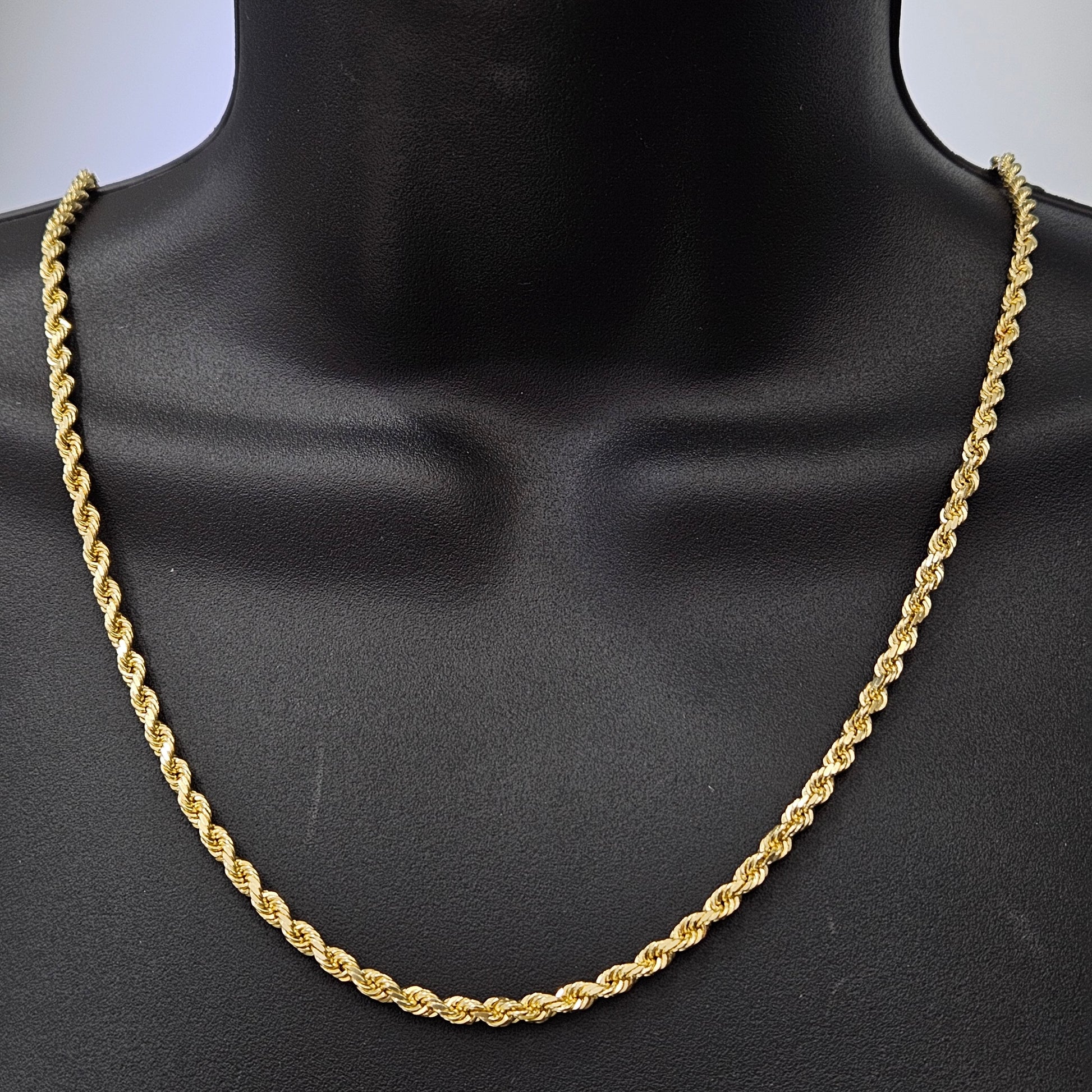 10K Yellow Gold 7mm Solid Rope Chain with Italian Finish – Solomon Jeweler