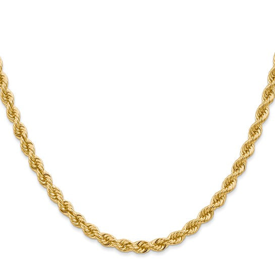 10K Yellow Gold 7mm Solid Rope Chain Italian Finish – Solomon Jeweler