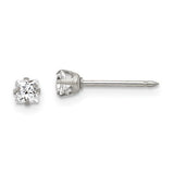 inverness-stainless-steel-3mm-square-cz-post-earrings-SolomonJeweler-Wichita-KS-CustomJewelry