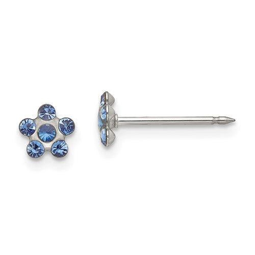 inverness-stainless-steel-blue-crystal-post-earrings-SolomonJeweler-Wichita-KS-CustomJewelry