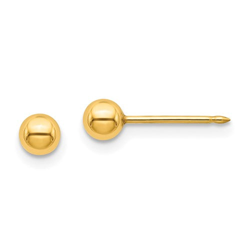 inverness-stainless-steel-24k-gold-plated-4mm-ball-post-earrings-SolomonJeweler-Wichita-KS-CustomJewelry