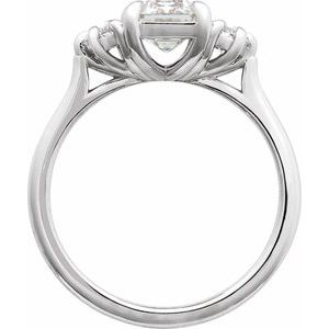 Claw-Prong Three-Stone Engagement Ring or Band — 1 1/2 CTW Lab Diamond