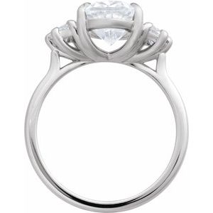 Claw-Prong Three-Stone Engagement Ring or Band — 2 1/2 CTW Lab Diamond