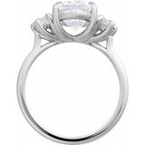 Claw-Prong Three-Stone Engagement Ring or Band — 1 1/3 CTW Lab Diamond