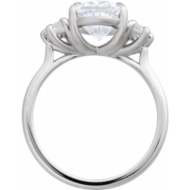 Claw-Prong Three-Stone Engagement Ring or Band — 1 1/3 CTW Lab Diamond