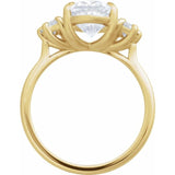 Claw-Prong Three-Stone Engagement Ring or Band — 2 1/2 CTW Lab Diamond
