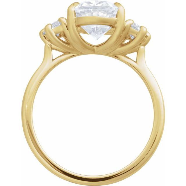 Claw-Prong Three-Stone Engagement Ring or Band — 1 1/3 CTW Lab Diamond