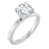 Claw-Prong Hidden Halo-Style Engagement Ring — 1 5/8 CTW Lab Diamond