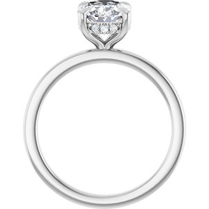 Claw-Prong Hidden Halo-Style Engagement Ring — 1 1/2 CTW Lab Diamond