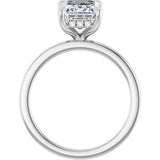 Claw-Prong Hidden Halo-Style Engagement Ring — 2 5/8 CTW Lab Diamond