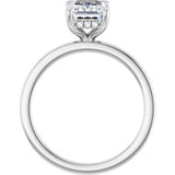 Claw-Prong Hidden Halo-Style Engagement Ring — 1 3/4 CTW Lab Diamond