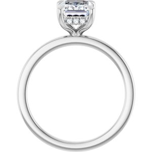 Claw-Prong Hidden Halo-Style Engagement Ring — 1 3/4 CTW Lab Diamond