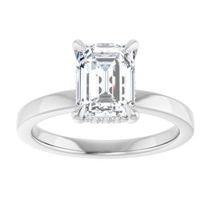Claw-Prong Hidden Halo-Style Engagement Ring — 1 3/4 CTW Lab Diamond
