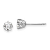 inverness-14k-white-gold-5mm-sq-cz-post-earrings-SolomonJeweler-Wichita-KS-CustomJewelry