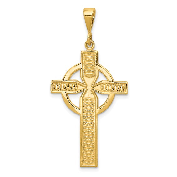 14 Karat Yellow Gold Celtic Cross Charm